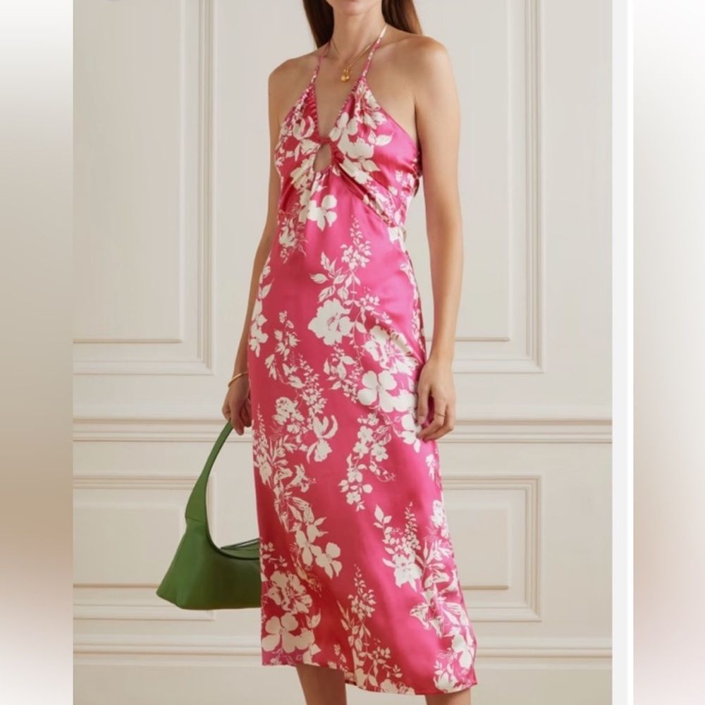 Reformation Antoni Silk Dress - Hothouse size 4 NWT - Picture 8 of 8